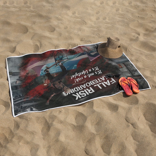 Fall Risk Skate Beach Towel