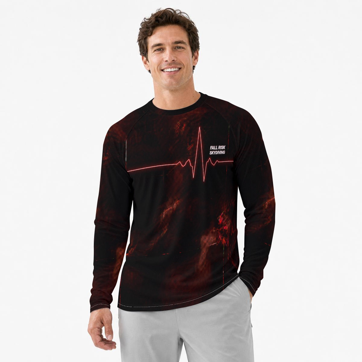 Men's Black EKG Sun Protection Jersey