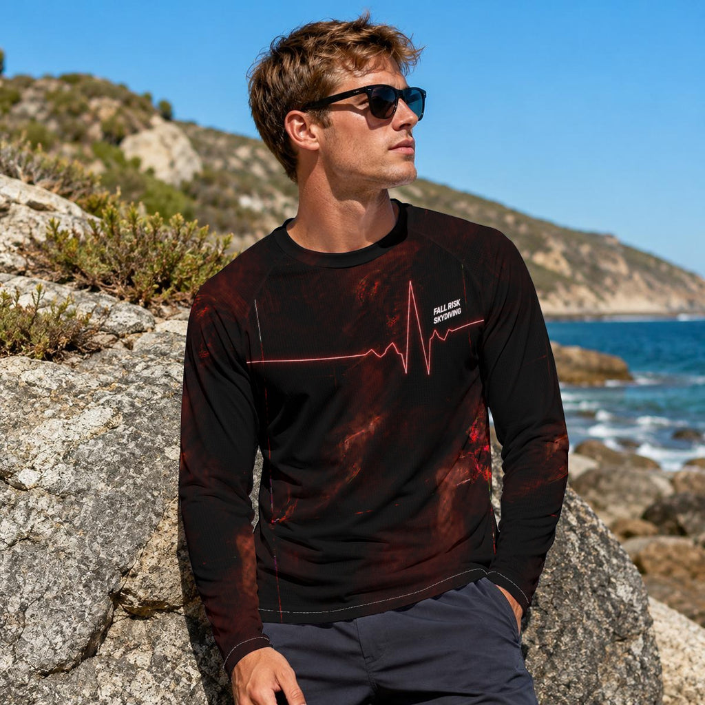 Men's Black EKG Sun Protection Jersey