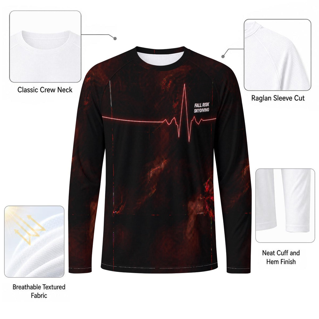Men's Black EKG Sun Protection Jersey