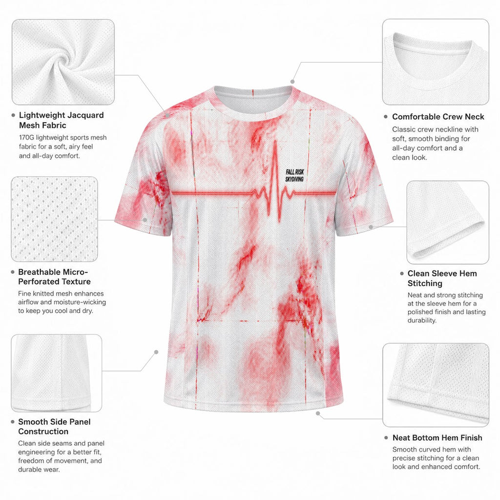 White EKG Unisex Jersey