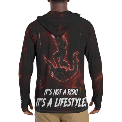 Black Pulse Hoodie With Thumb Holes